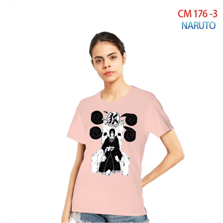 Naruto Women's Printed short-sleeved cotton T-shirt from S to 3XL CM-176-3