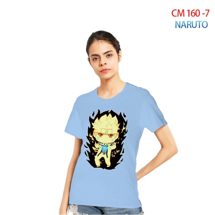 Naruto Women's Printed short-sleeved cotton T-shirt from S to 3XL CM-160-7