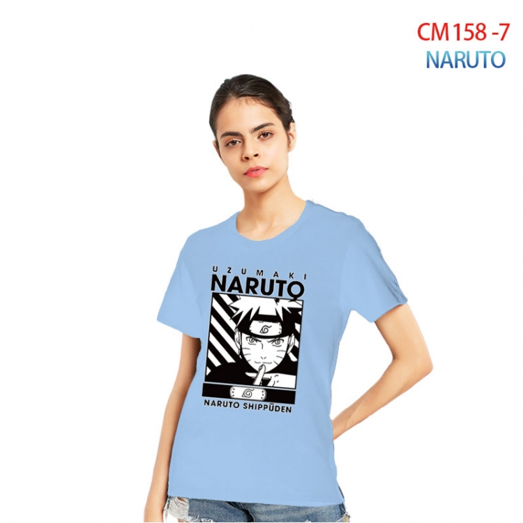 Naruto Women's Printed short-sleeved cotton T-shirt from S to 3XL CM-158-7