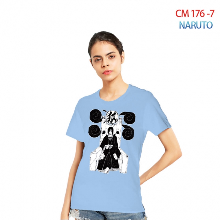 Naruto Women's Printed short-sleeved cotton T-shirt from S to 3XL CM-176-7