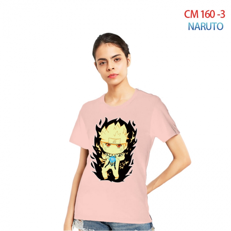 Naruto Women's Printed short-sleeved cotton T-shirt from S to 3XL CM-160-3
