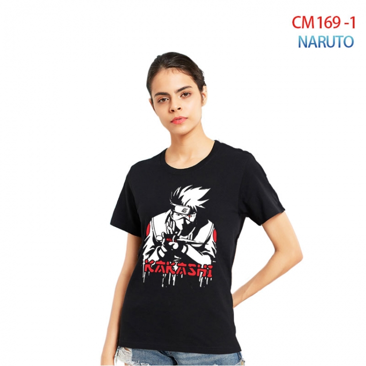 Naruto Women's Printed short-sleeved cotton T-shirt from S to 3XL CM-169-1