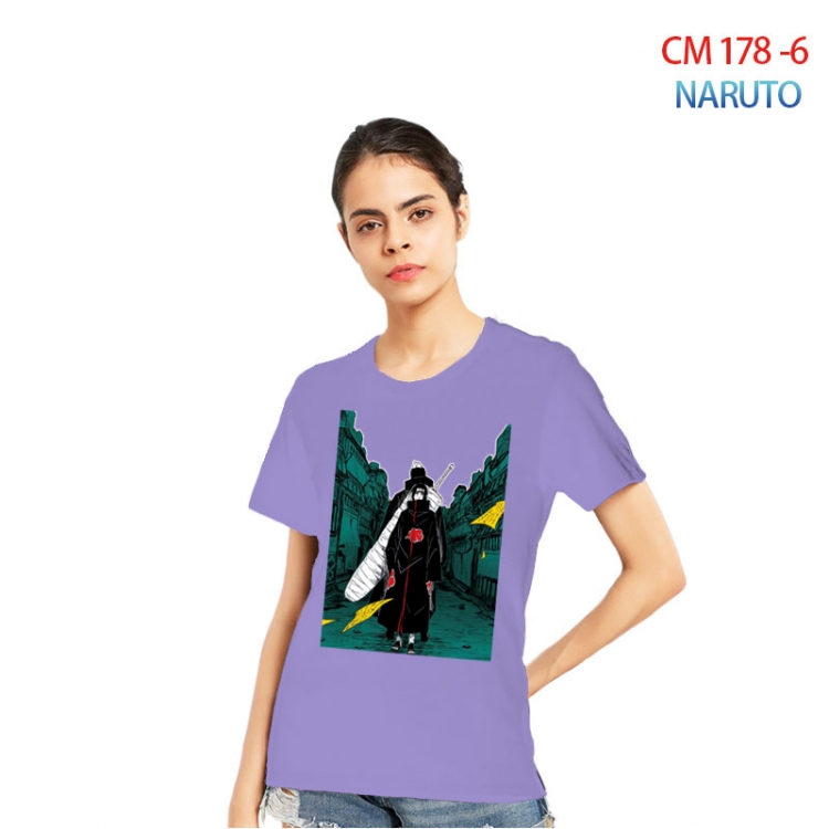 Naruto Women's Printed short-sleeved cotton T-shirt from S to 3XL CM-178-6