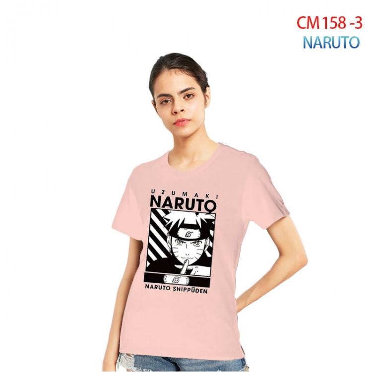 Naruto Women's Printed short-sleeved cotton T-shirt from S to 3XL CM-158-3