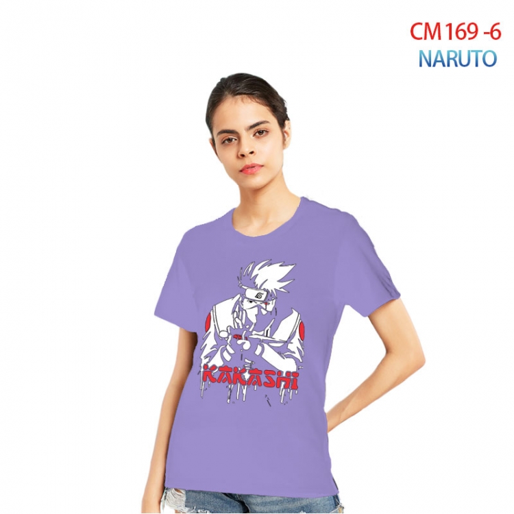 Naruto Women's Printed short-sleeved cotton T-shirt from S to 3XL CM-169-6