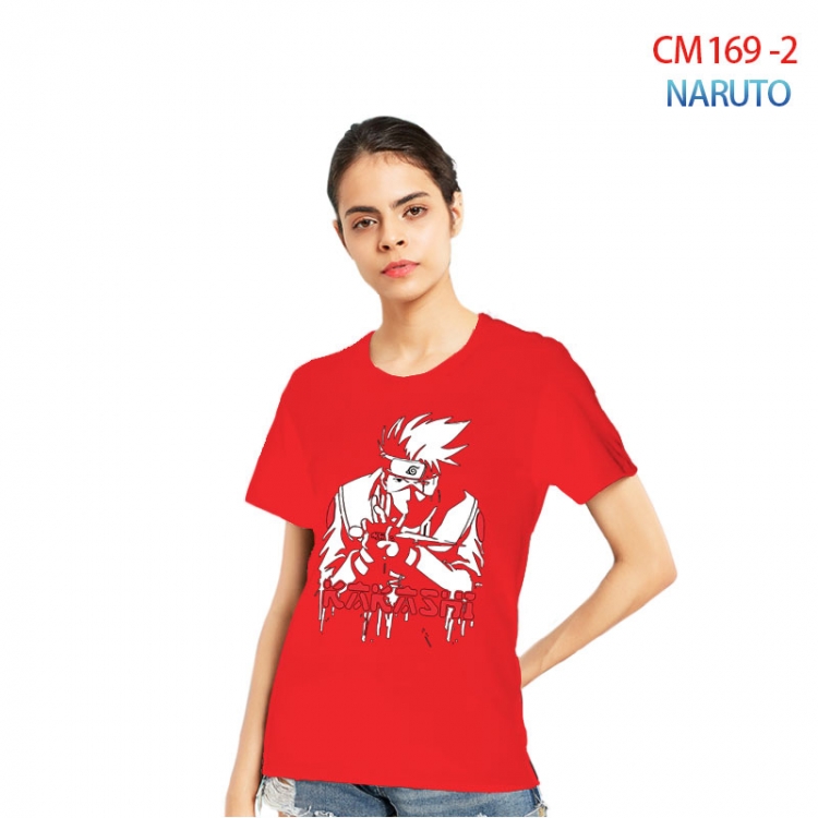 Naruto Women's Printed short-sleeved cotton T-shirt from S to 3XL CM-169-2