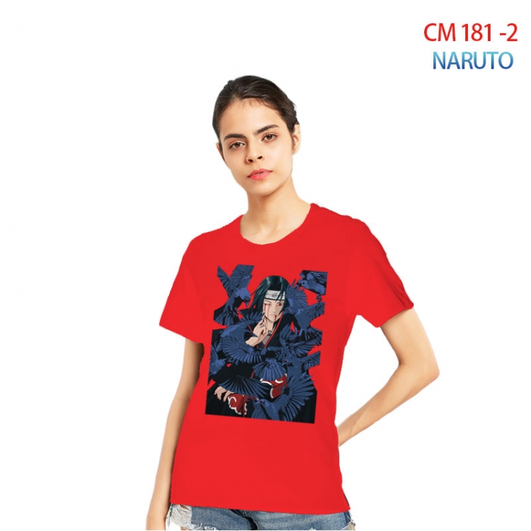 Naruto Women's Printed short-sleeved cotton T-shirt from S to 3XL CM-181-2