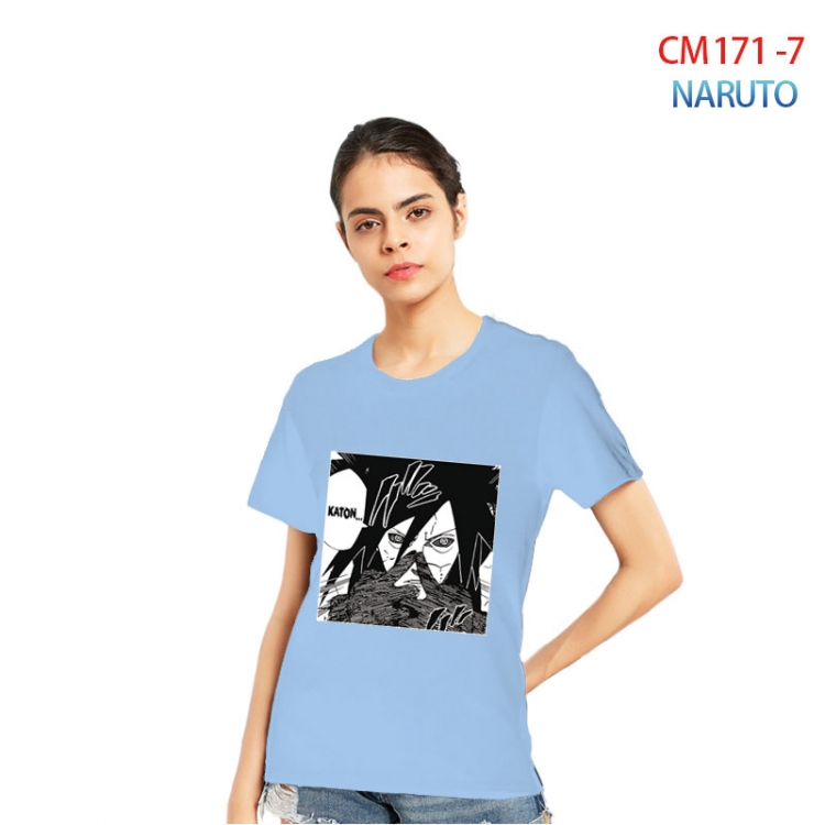 Naruto Women's Printed short-sleeved cotton T-shirt from S to 3XL CM-171-7