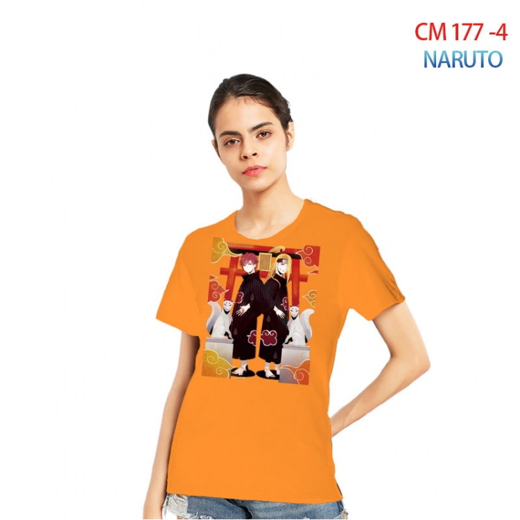 Naruto Women's Printed short-sleeved cotton T-shirt from S to 3XL CM-177-4