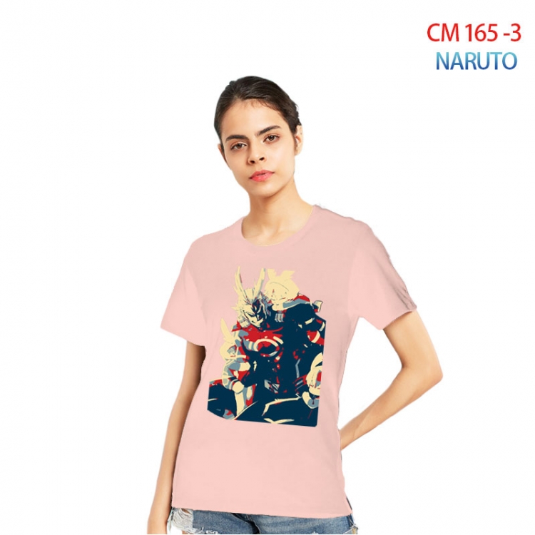 Naruto Women's Printed short-sleeved cotton T-shirt from S to 3XL  CM-165-3