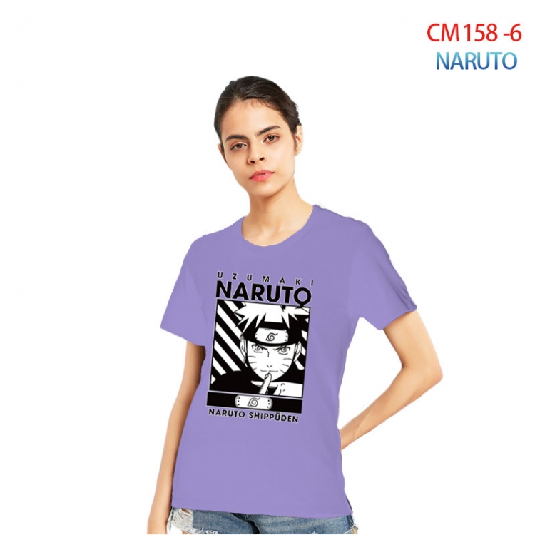 Naruto Women's Printed short-sleeved cotton T-shirt from S to 3XL CM-158-6