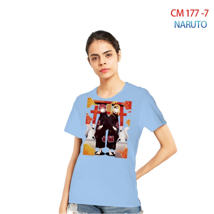 Naruto Women's Printed short-sleeved cotton T-shirt from S to 3XL CM-177-7