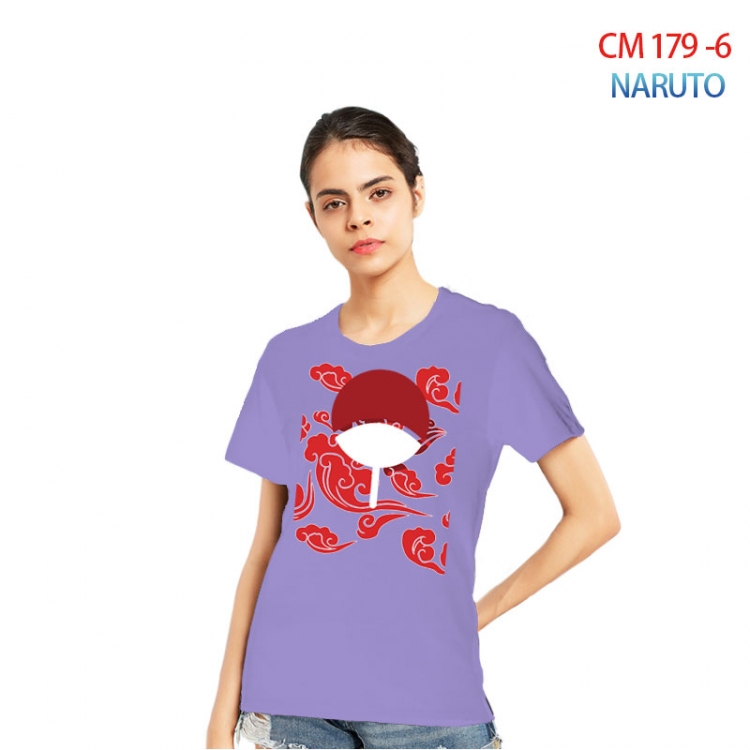 Naruto Women's Printed short-sleeved cotton T-shirt from S to 3XL CM-179-6