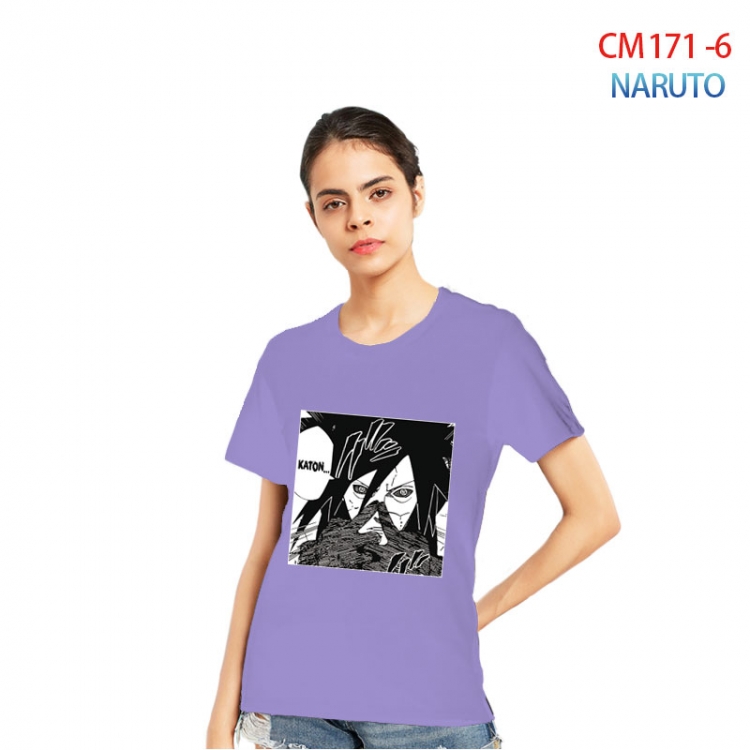 Naruto Women's Printed short-sleeved cotton T-shirt from S to 3XL CM-171-6