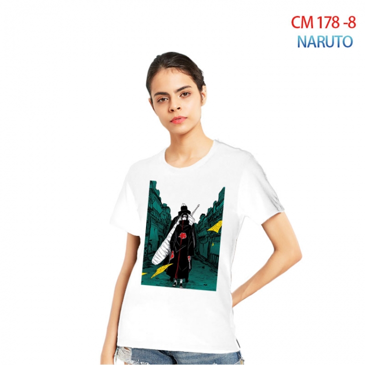 Naruto Women's Printed short-sleeved cotton T-shirt from S to 3XL CM-178-8