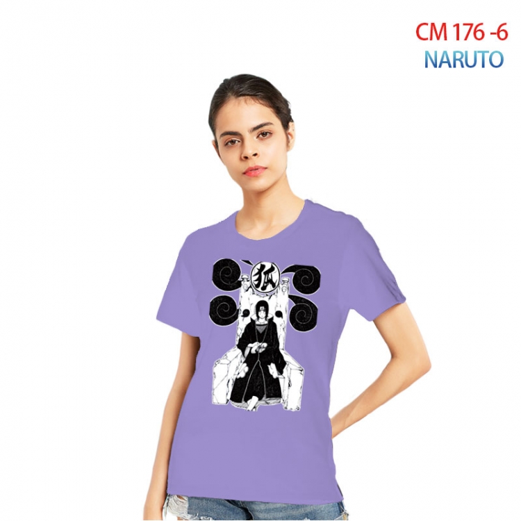 Naruto Women's Pri nted short-sleeved cotton T-shirt from S to 3XL  CM-176-6