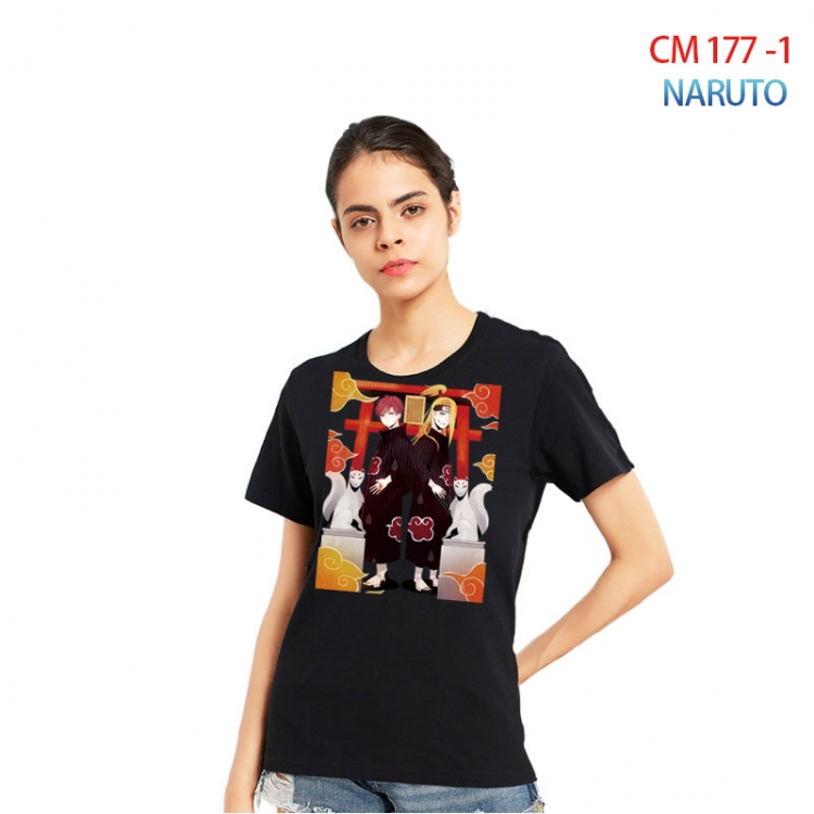 Naruto Women's Printed short-sleeved cotton T-shirt from S to 3XL CM-177-1