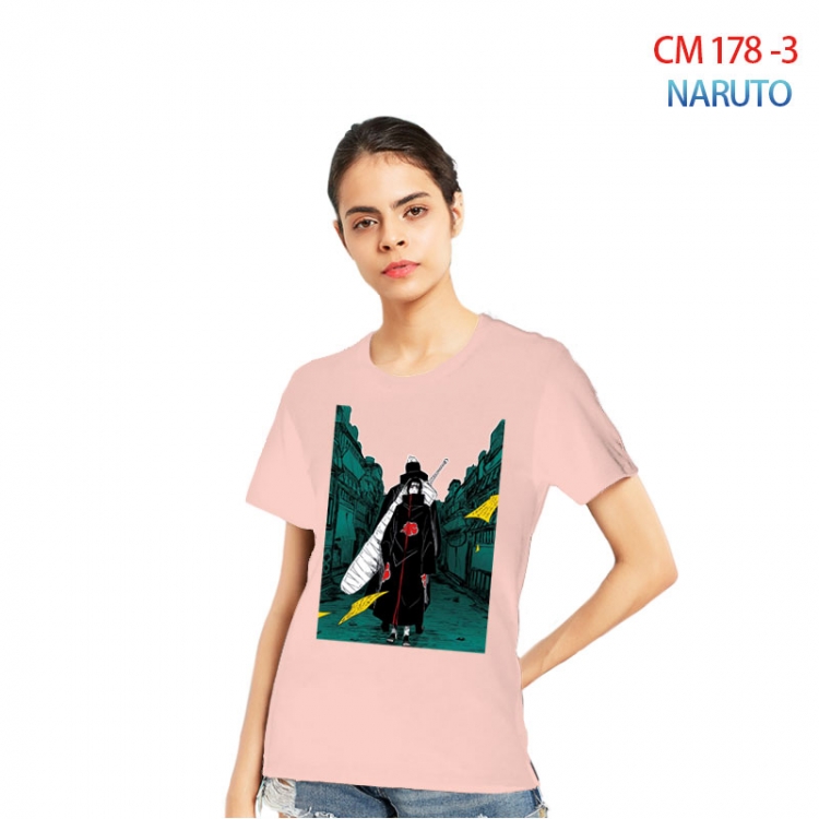 Naruto Women's Printed short-sleeved cotton T-shirt from S to 3XL CM-178-3