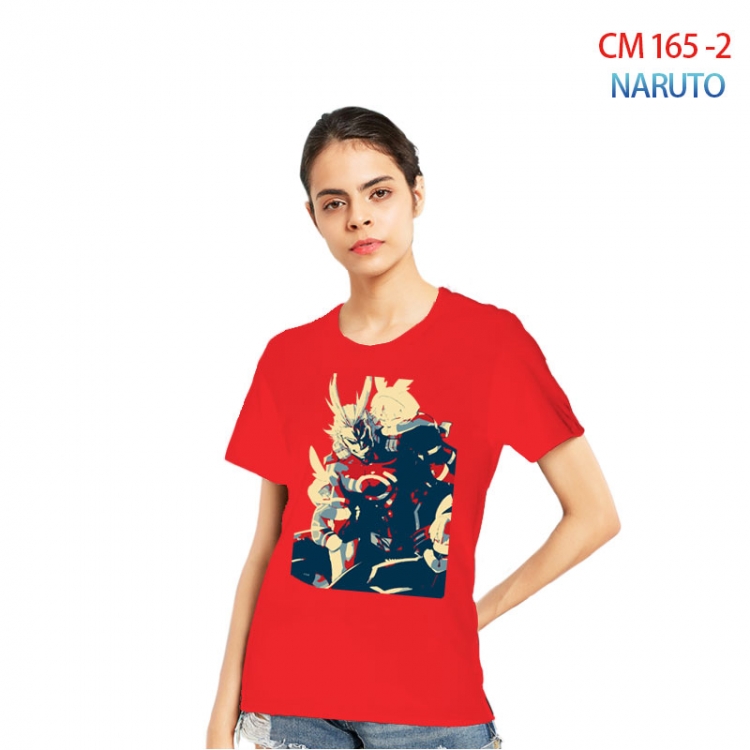 Naruto Women's Printed short-sleeved cotton T-shirt from S to 3XL  CM-165-2