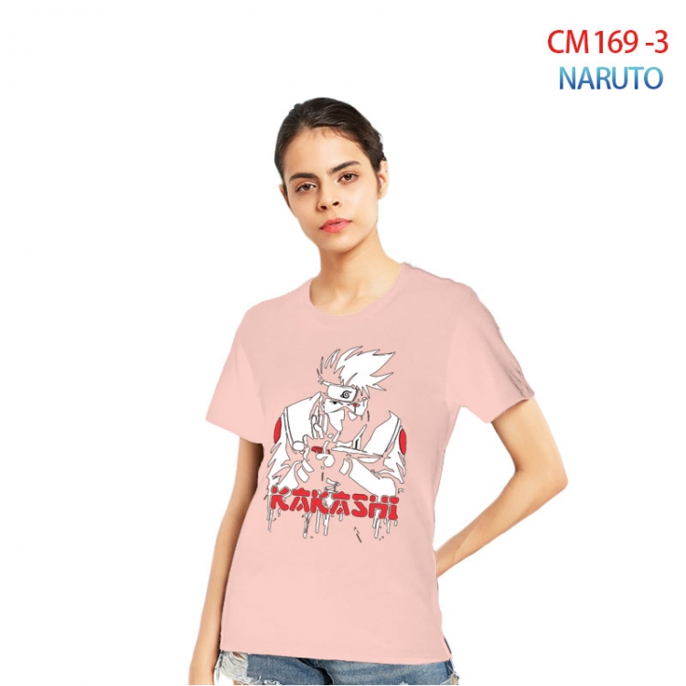 Naruto Women's Printed short-sleeved cotton T-shirt from S to 3XL CM-169-3