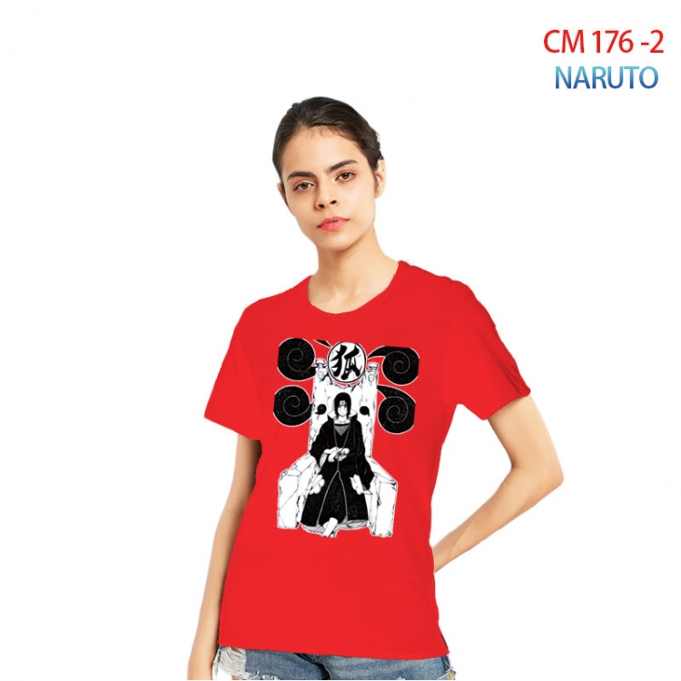 Naruto Women's Printed short-sleeved cotton T-shirt from S to 3XL CM-176-2