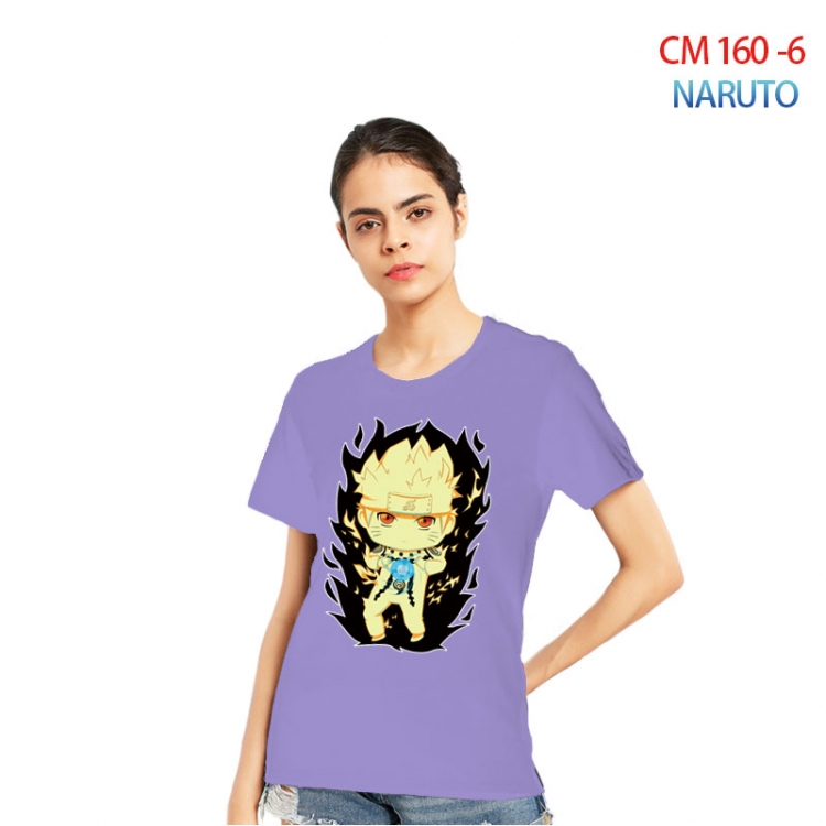 Naruto Women's Printed short-sleeved cotton T-shirt from S to 3XL CM-160-6
