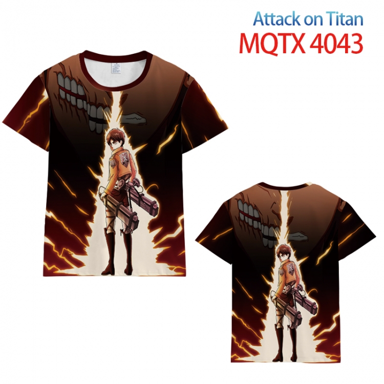 Shingeki no Kyojin full color printed short-sleeved T-shirt  from  S to 5XL MQTX4043