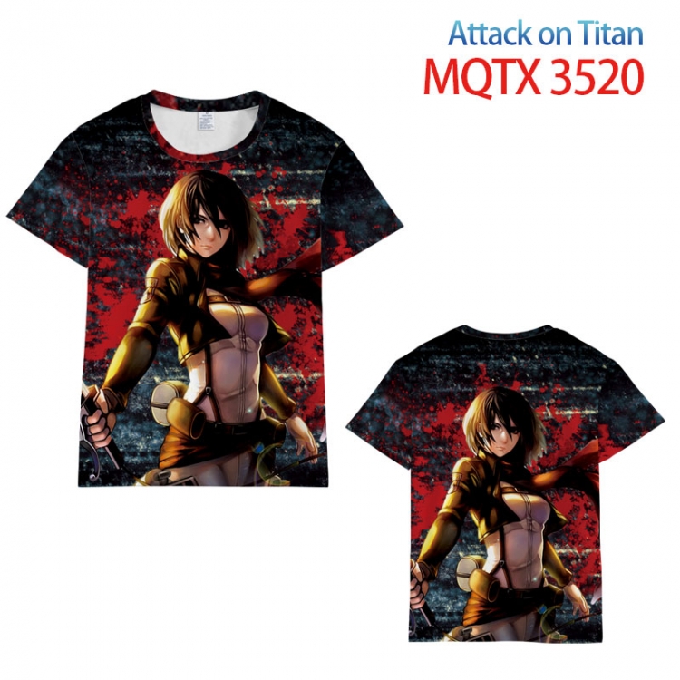 Shingeki no Kyojin full color printed short-sleeved T-shirt  from  2XS  to 5XL MQTX3520