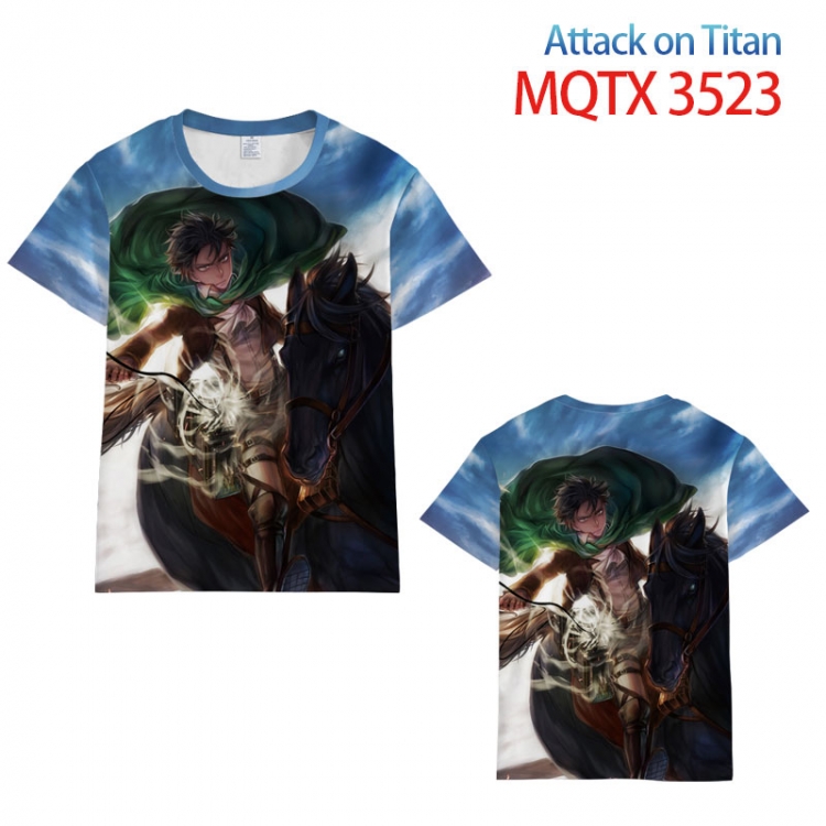 Shingeki no Kyojin full color printed short-sleeved T-shirt  from 2XS to 5XL MQTX3523