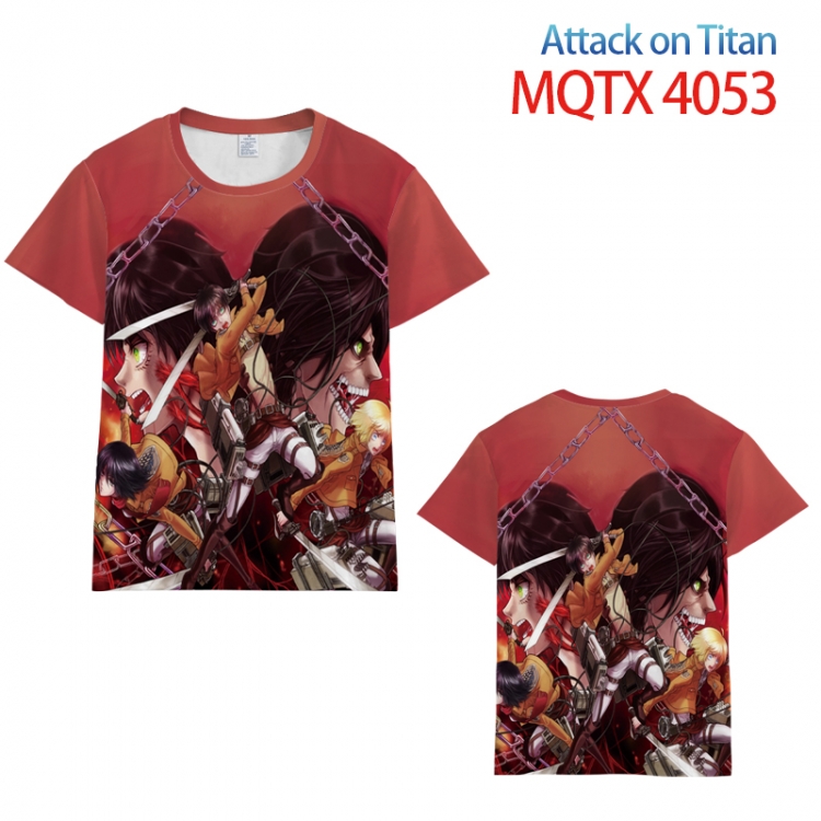 Shingeki no Kyojin full color printed short-sleeved T-shirt  from  2XS  to 5XL MQTX4053