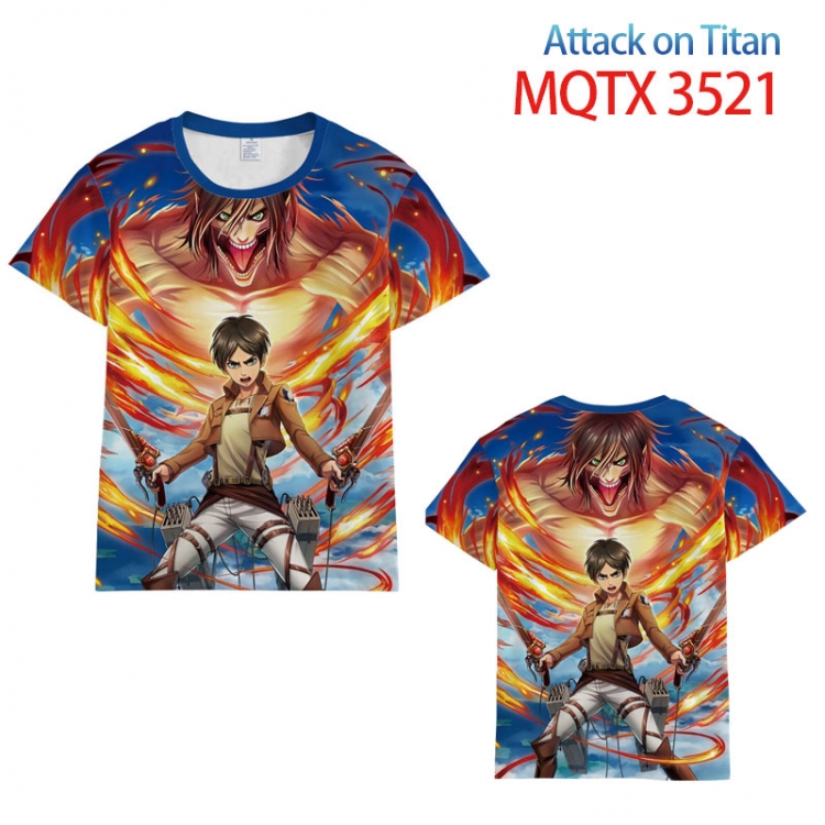 Shingeki no Kyojin full color printed short-sleeved T-shirt  from  2XS to 5XL MQTX3521