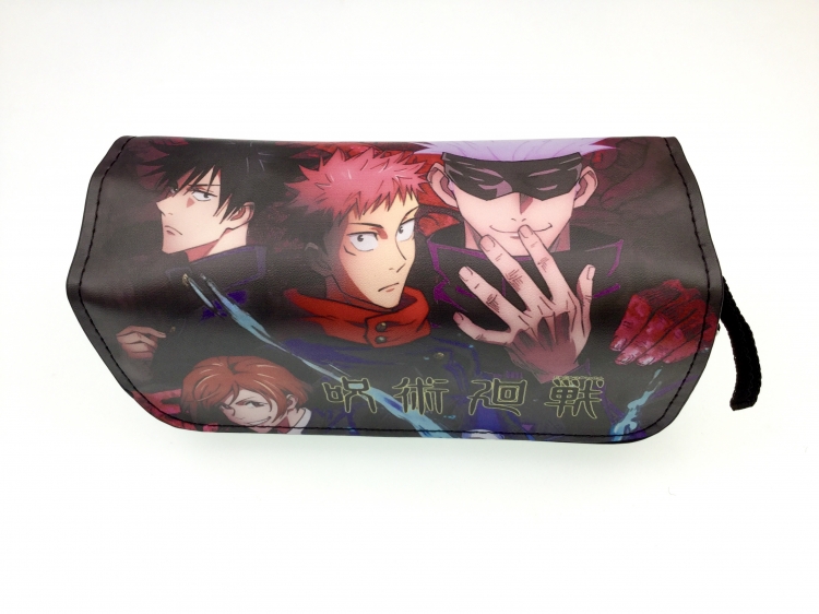 Jujutsu Kaisen  Double zipper PU pencil Bag 20X10X7.5M 140G Style C