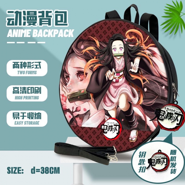 Demon Slayer Kimets Anime round school bag backpack 38cm  style  D