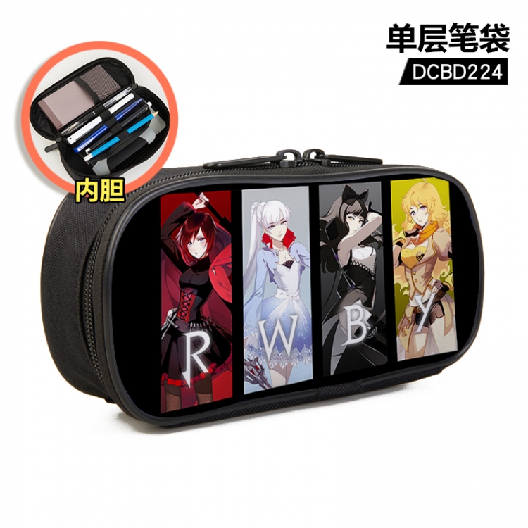 RWBY Anime single layer waterproof pen case 25X7X12CM DCBD224