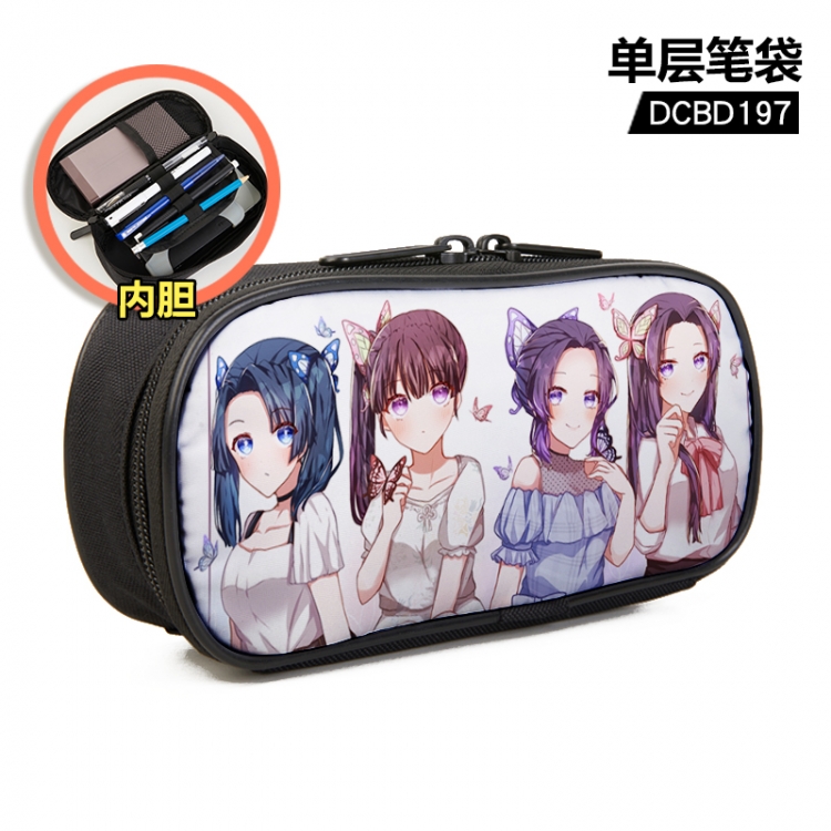 Demon Slayer Kimets Anime single layer waterproof pen case 25X7X12CM DCBD197