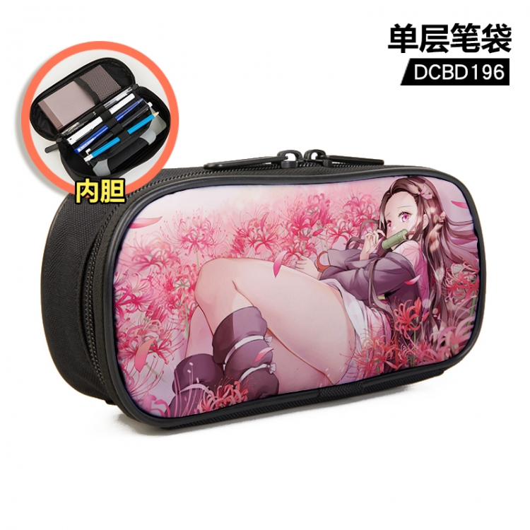 Demon Slayer Kimets Anime single layer waterproof pen case 25X7X12CM DCBD196