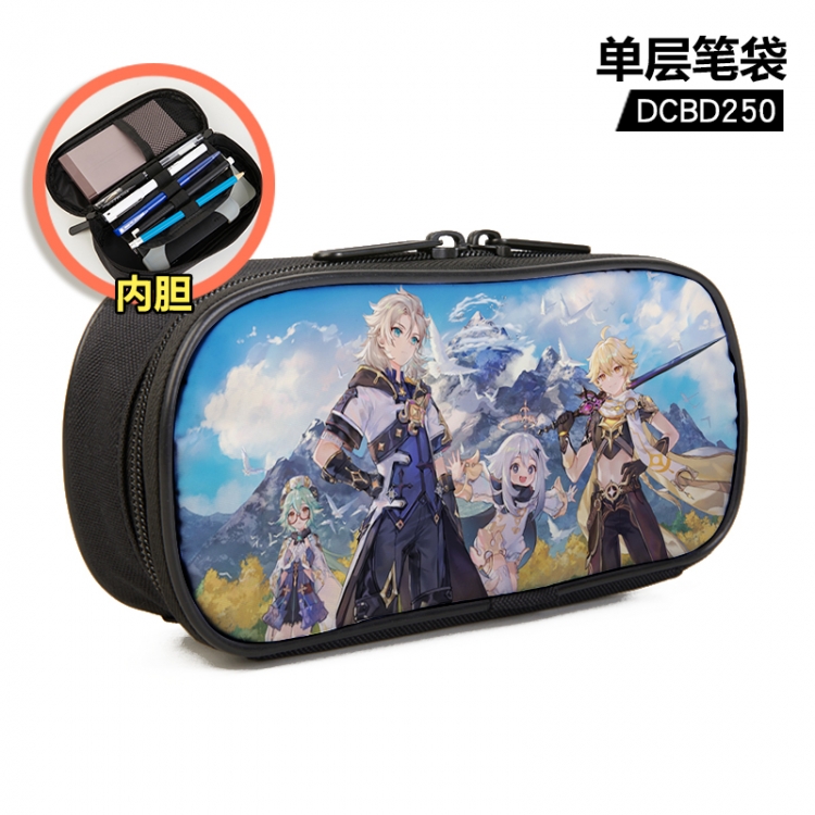 Genshin Impact Anime single layer waterproof pen case 25X7X12CM DCBD250