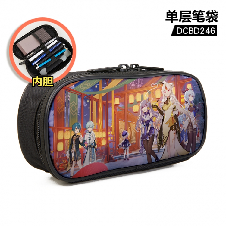 Genshin Impact Anime single layer waterproof pen case 25X7X12CM DCBD246