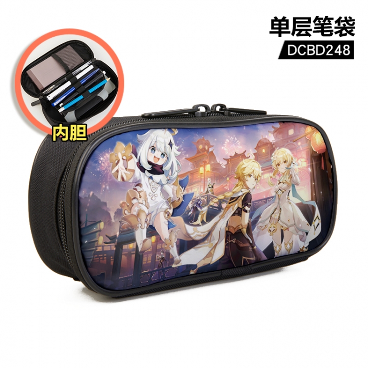 Genshin Impact Anime single layer waterproof pen case 25X7X12CM DCBD248