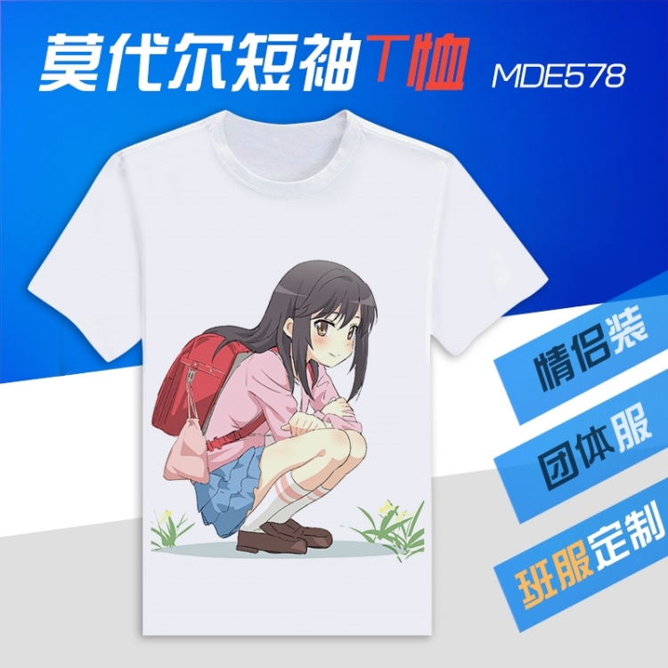 Non Non Biyori Animation Round neck modal T-shirt  can be customized by single style MDE578