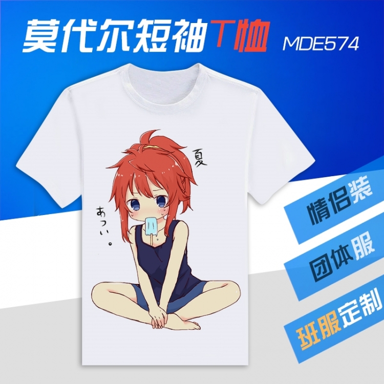 Non Non Biyori Animation Round neck modal T-shirt  can be customized by single style MDE574