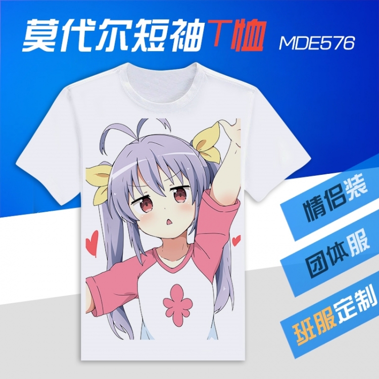 Non Non Biyori Animation Round neck modal T-shirt  can be customized by single style MDE576