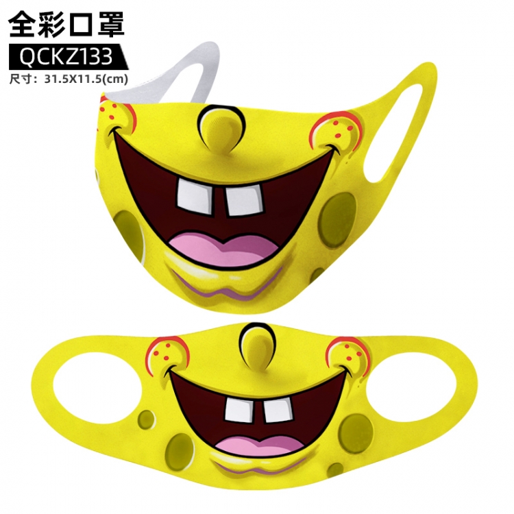 SpongeBob  full color mask 31.5X11.5cm price for 5 pcs QCKZ133