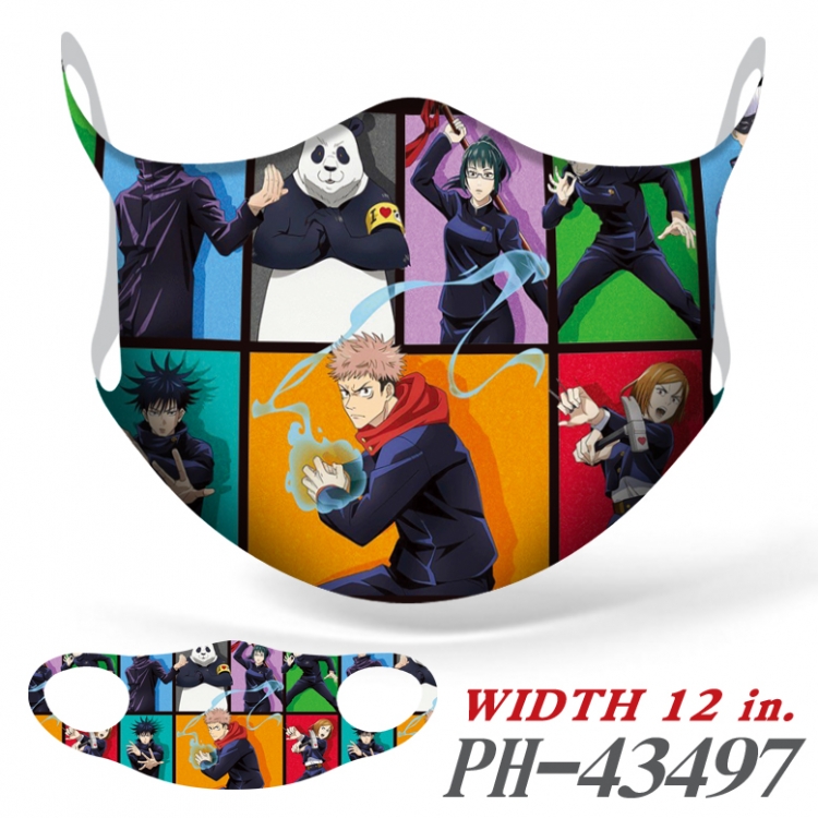 Jujutsu Kaisen Full color Ice silk seamless Mask   price for 5 pcs PH-43497A