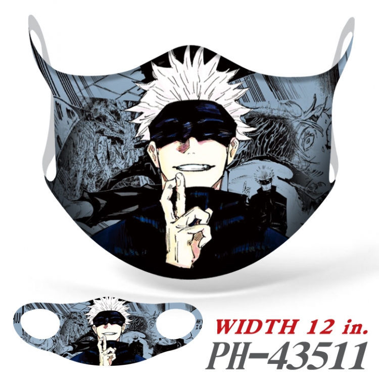 Jujutsu Kaisen Full color Ice silk seamless Mask   price for 5 pcs PH-43511A