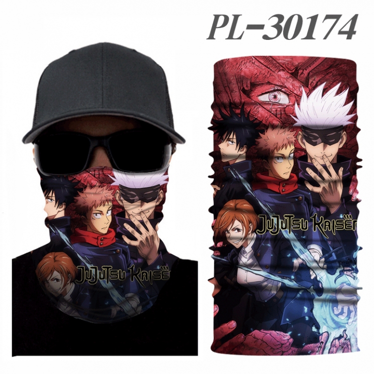 Jujutsu Kaisen Color printing magic turban scarf- price for 5 pcs PL-30174