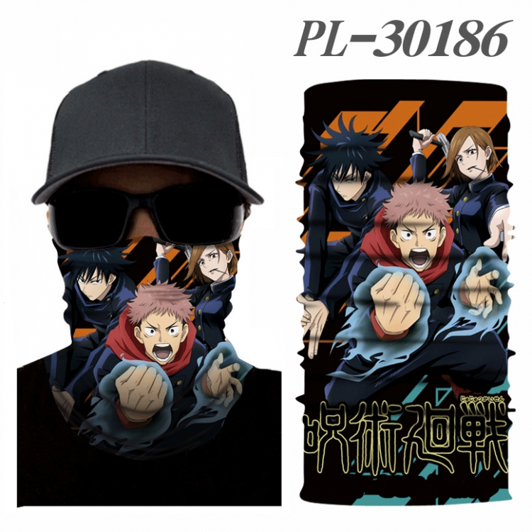 Jujutsu Kaisen Color printing magic turban scarf- price for 5 pcs PL-30186