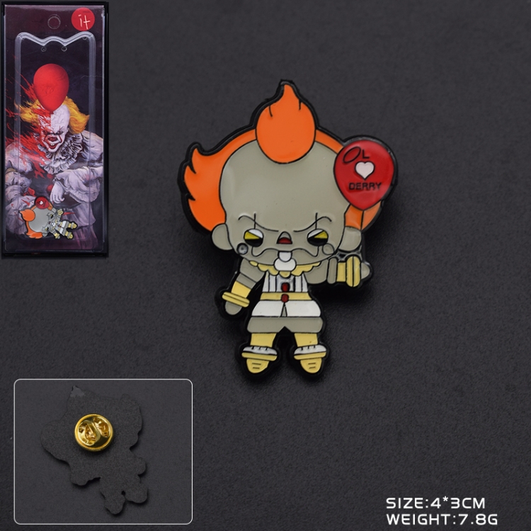 Stephen King's It Anime cartoon metal brooch