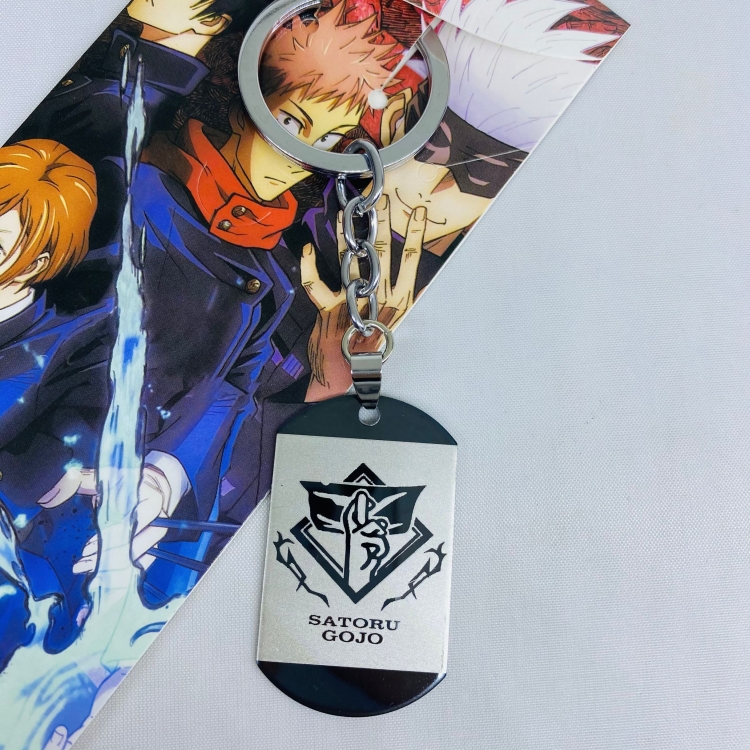 Jujutsu Kaisen  Cartoon military brand keychain pendant price for 5 pcs