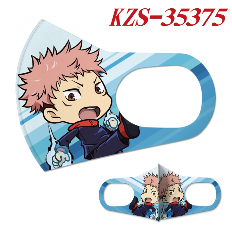 Jujutsu Kaisen Anime full-color two-piece Masks price for 5 pcs KZS-35375A